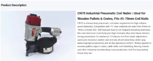 pneumatic coil nail gun