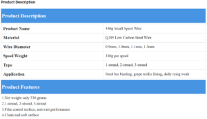 330g small coil wire